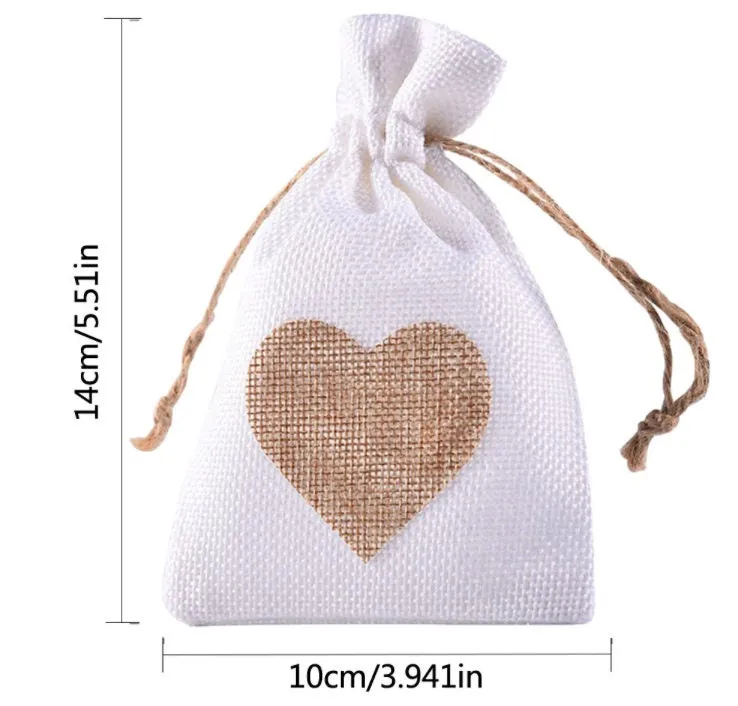 12 Pcs Burlap Pouch - Small Favour Bags - Bracelet Drawstring Bags - Wedding Favour - Kleine Jutebeutel Schmuck - Candy Goody Gift Bag