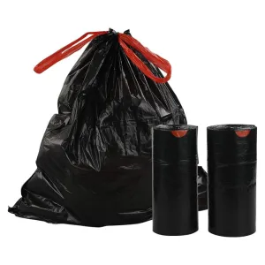 120 Pcs 45 x 50 cm Drawstring Trash Bags-Black