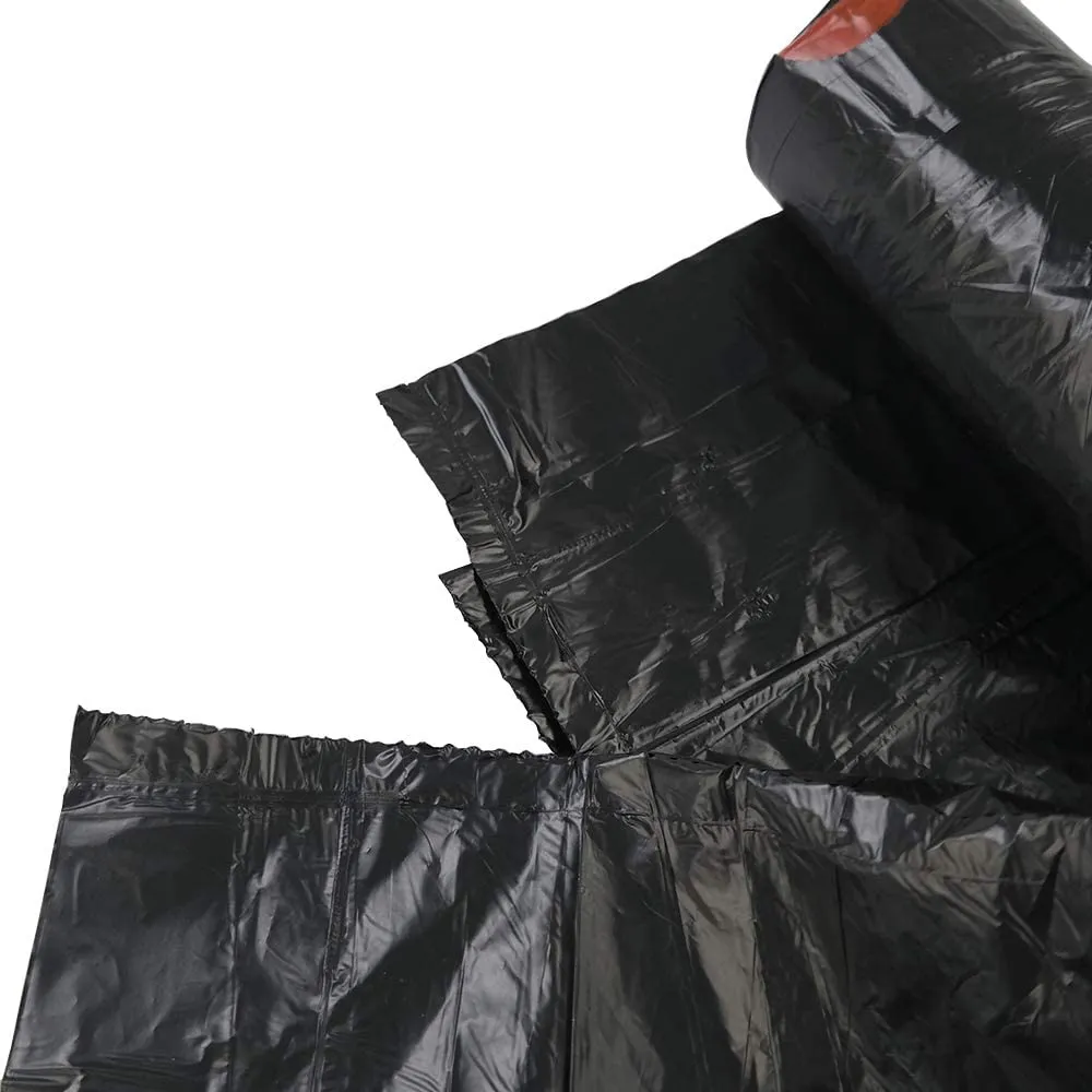 120 Pcs 45 x 50 cm Drawstring Trash Bags-Black