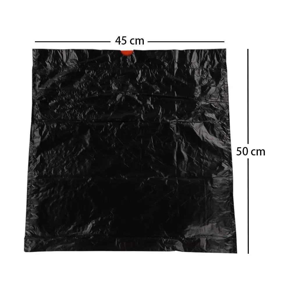 120 Pcs 45 x 50 cm Drawstring Trash Bags-Black