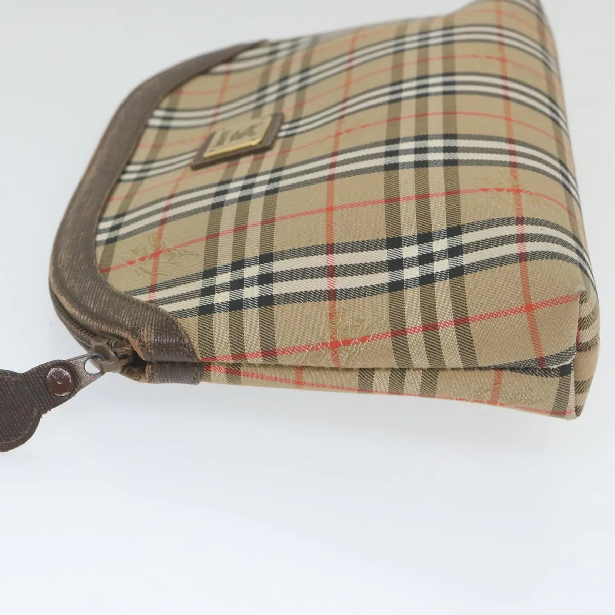 BURBERRYSs Nova Check Clutch Bag Nylon Canvas Beige  bs10231