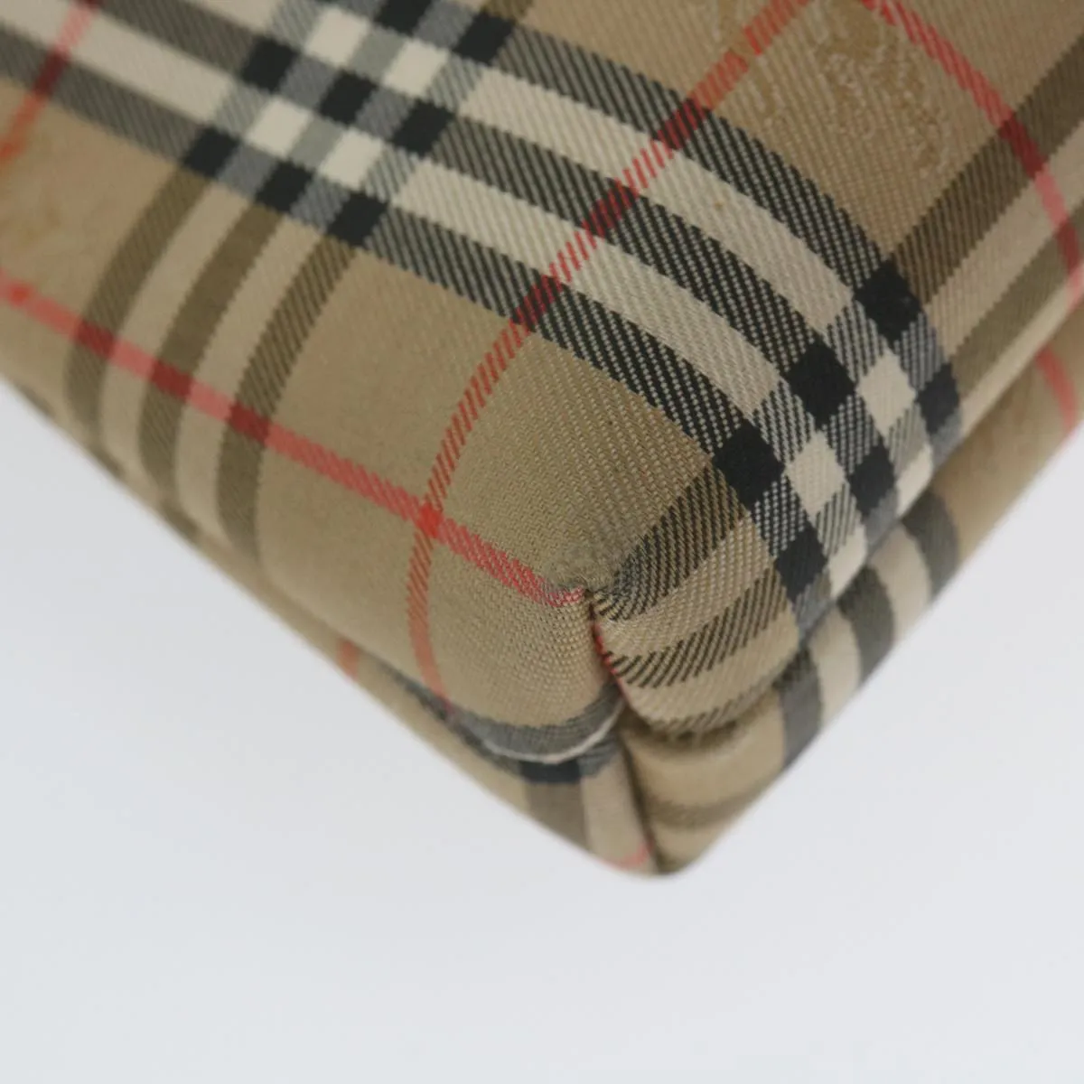 BURBERRYSs Nova Check Clutch Bag Nylon Canvas Beige  bs10231