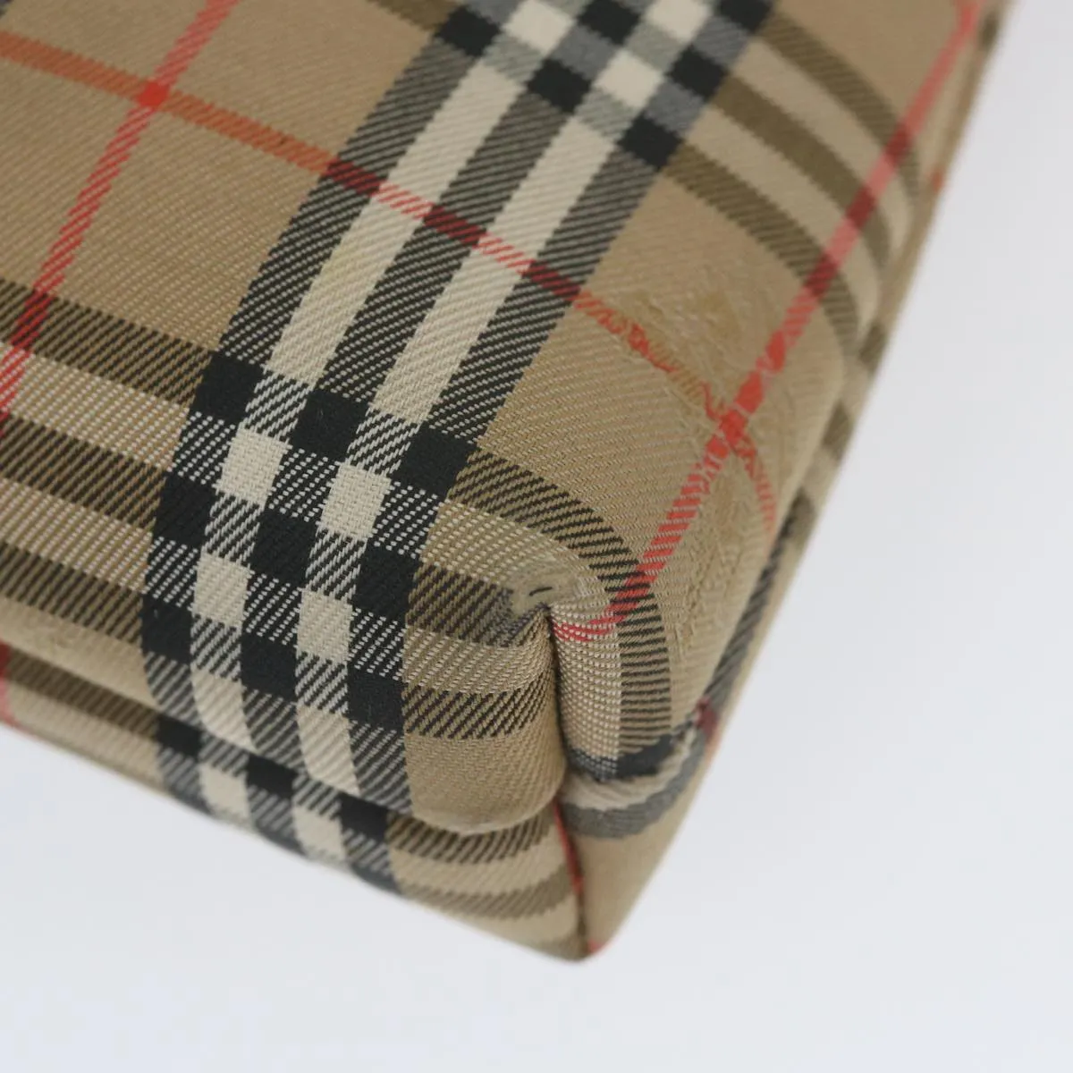 BURBERRYSs Nova Check Clutch Bag Nylon Canvas Beige  bs10231