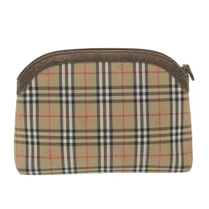 BURBERRYSs Nova Check Clutch Bag Nylon Canvas Beige  bs10231