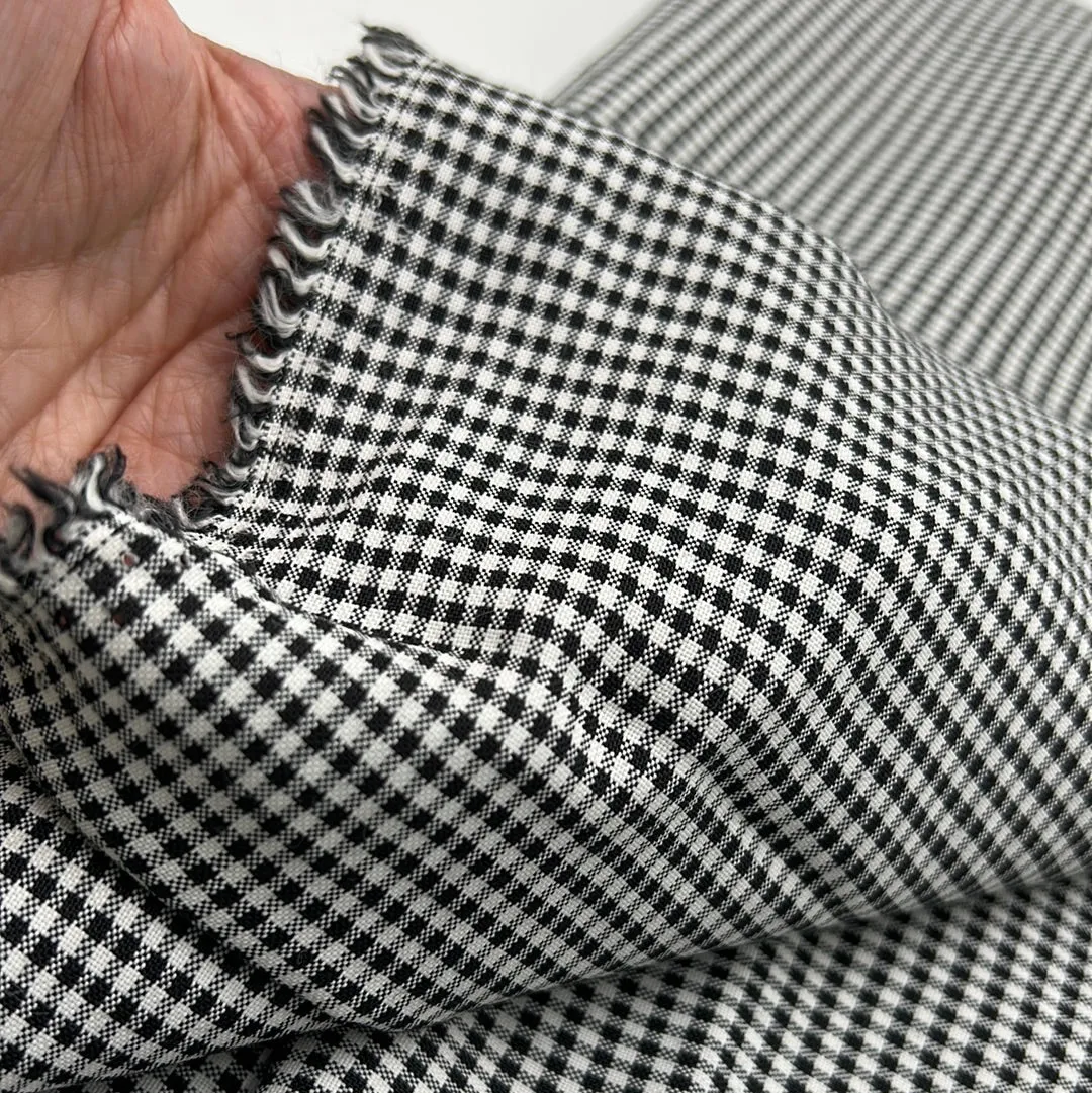 Cotton Dress Weight, Black & White Mini Check (WDW1832)