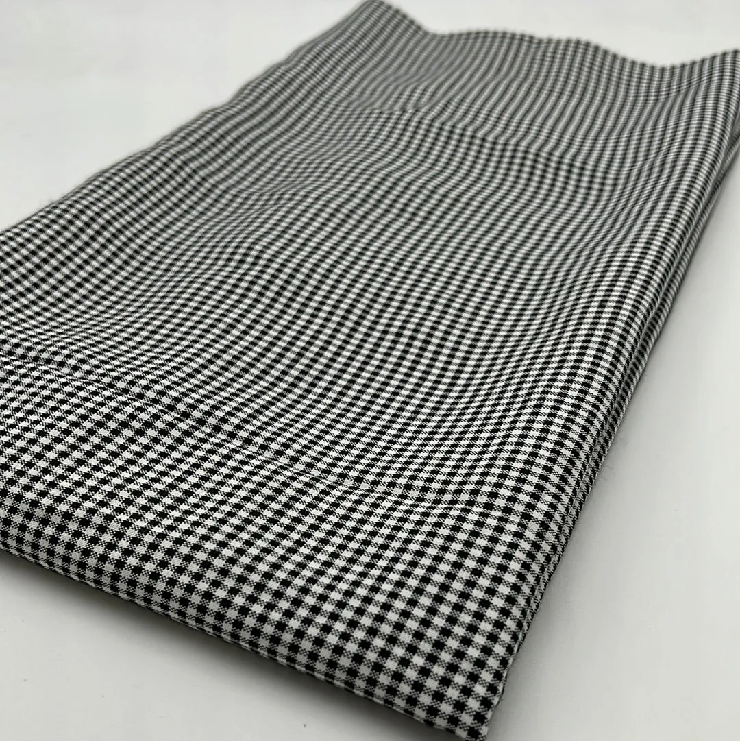 Cotton Dress Weight, Black & White Mini Check (WDW1832)