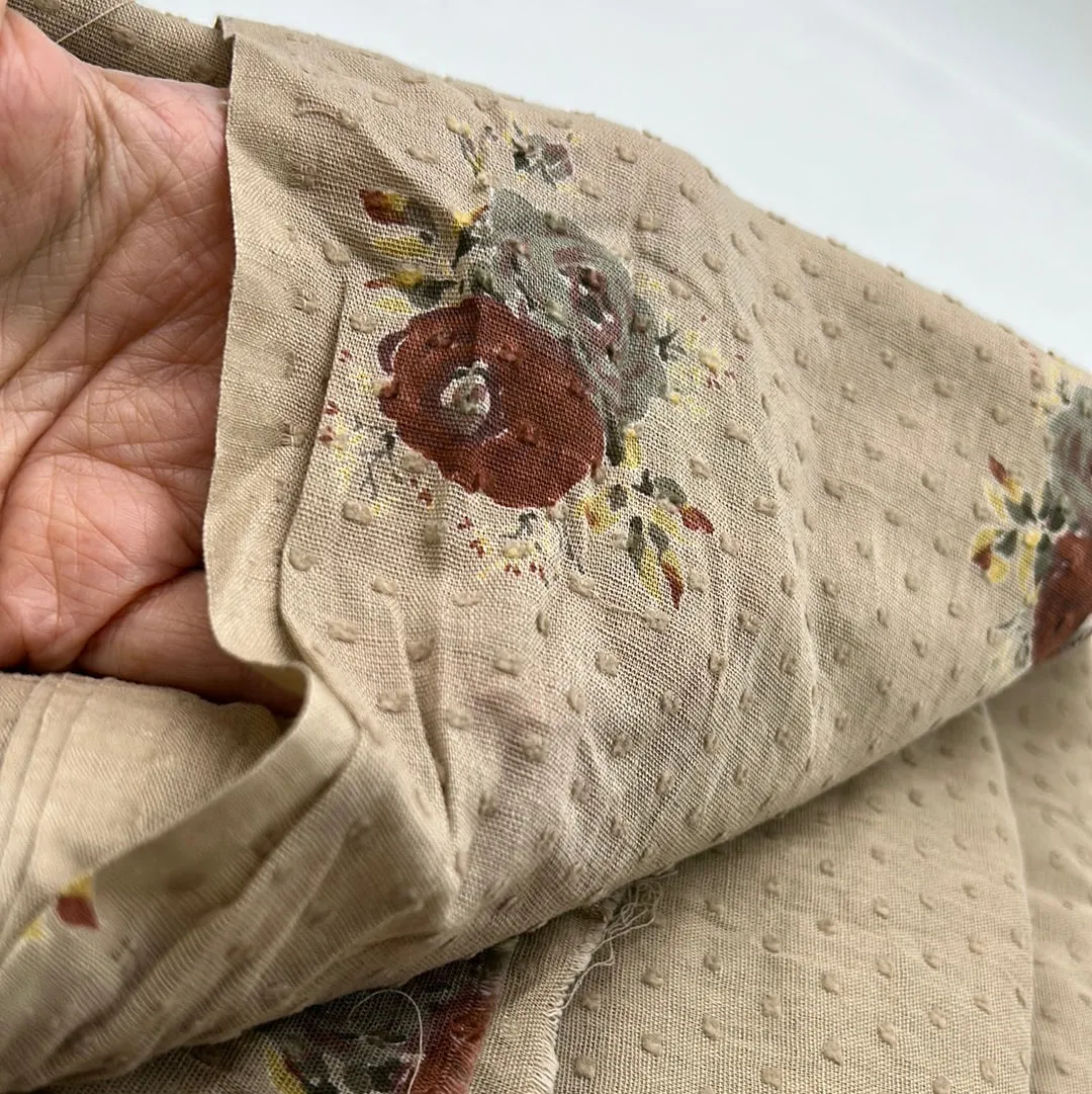 Cotton Dress Weight, Rose Taupe Floral (WDW1953)
