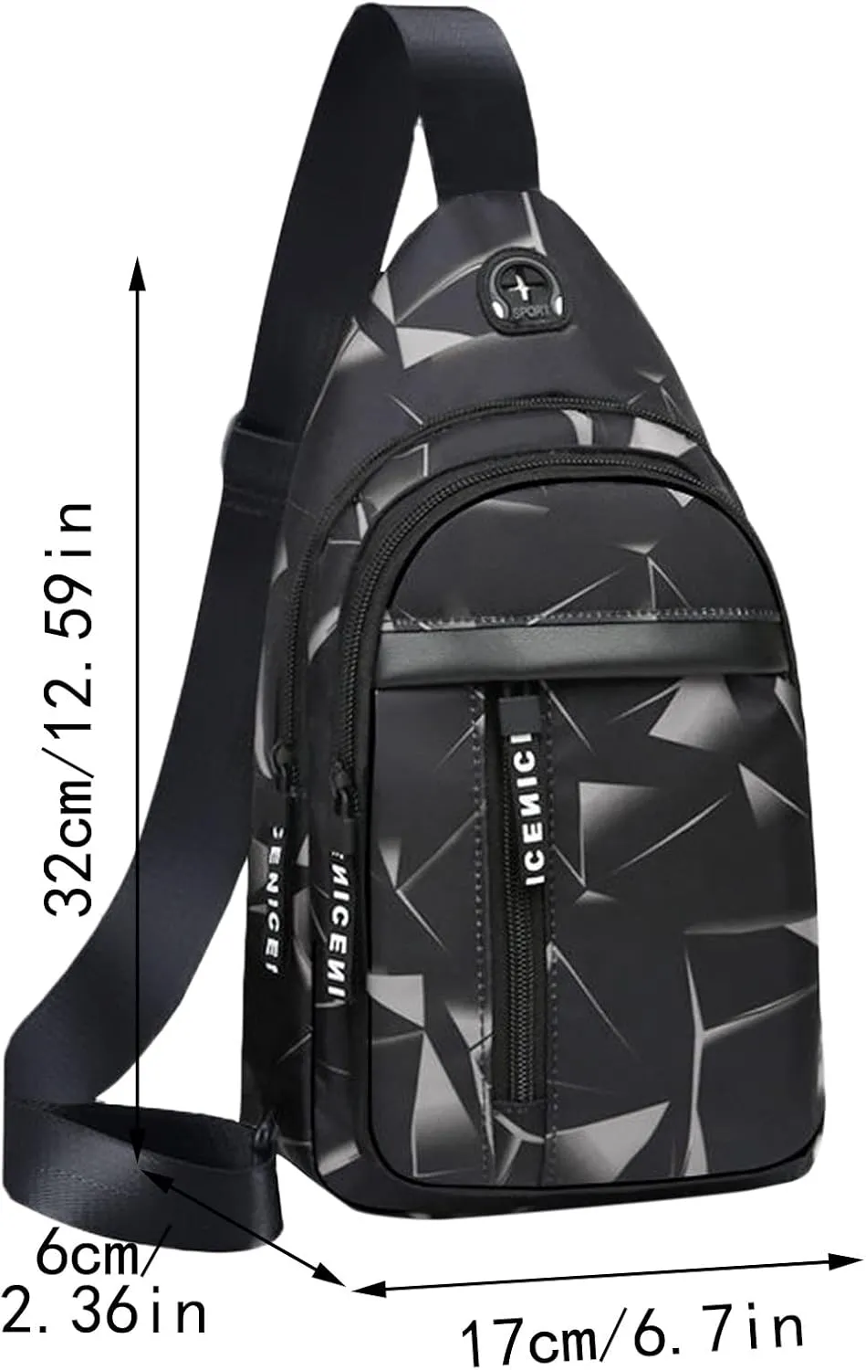 Crossbody Travel Bags Anti Theft Lightweight One Strap Sling Bag Classic Nylon Chest Bag Walking Hiking Daypack(Blue, One Size)