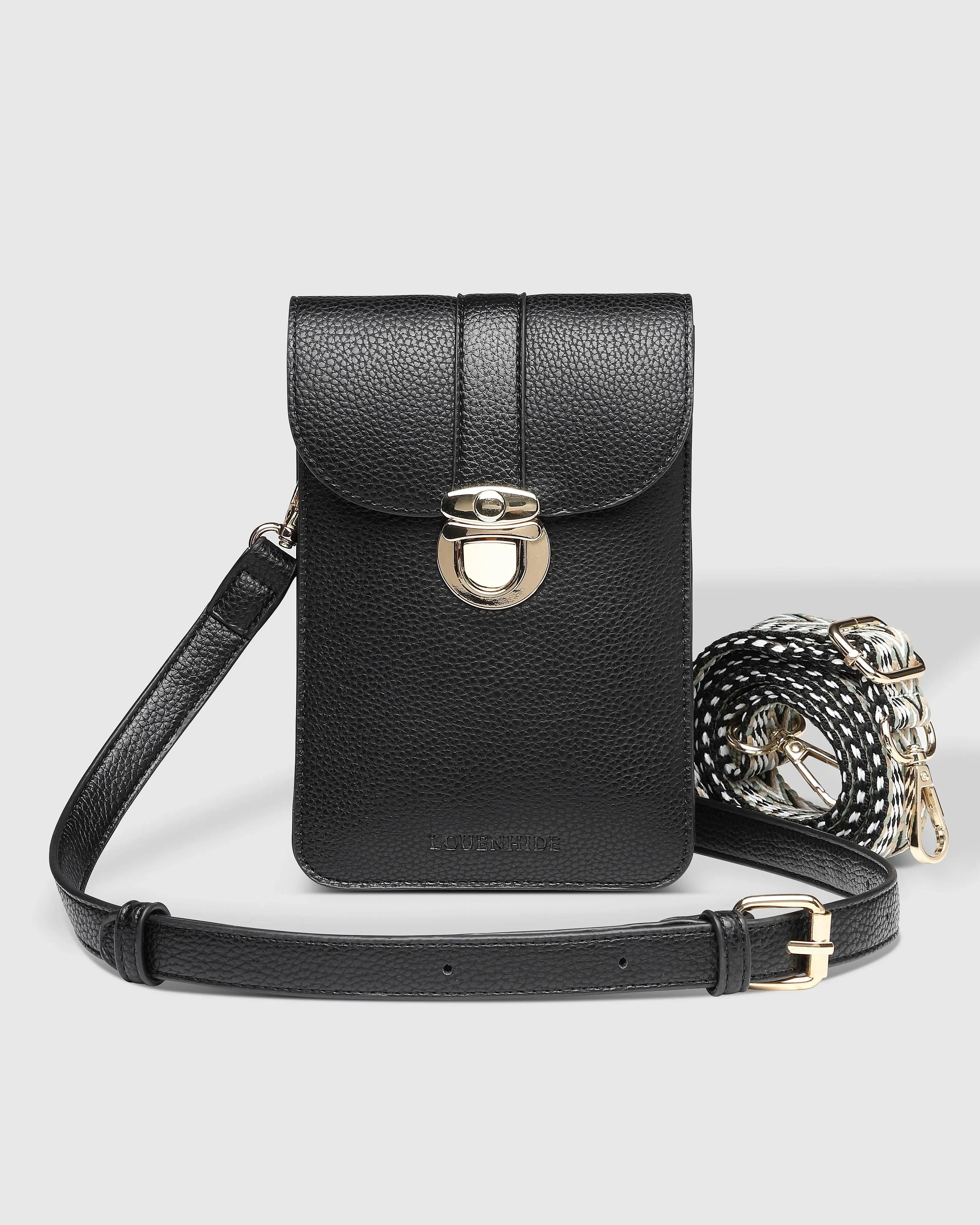 Fontaine Phone Crossbody Bag Black