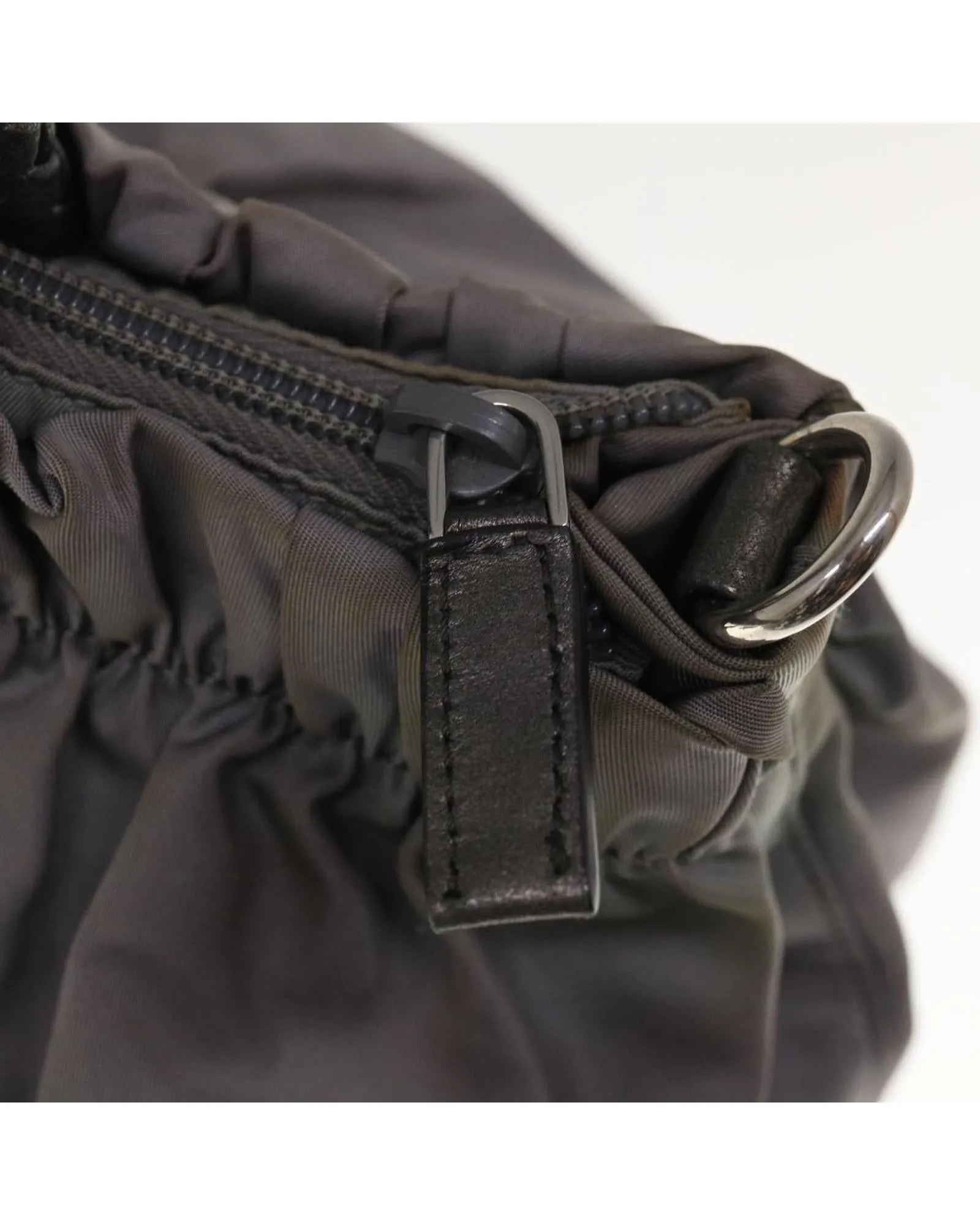 Gray Nylon 2-way Hand Bag by Prada