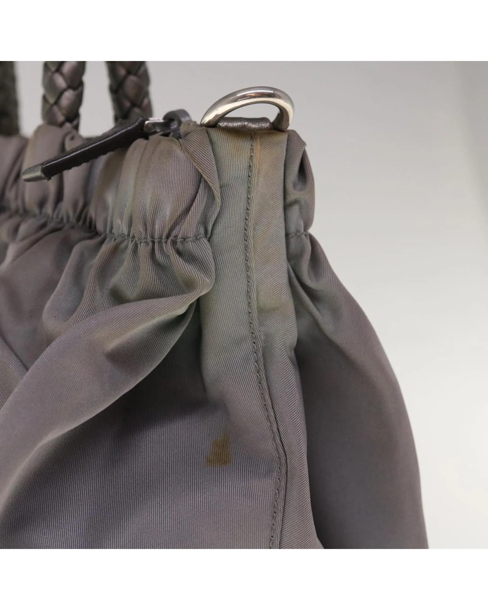 Gray Nylon 2-way Hand Bag by Prada
