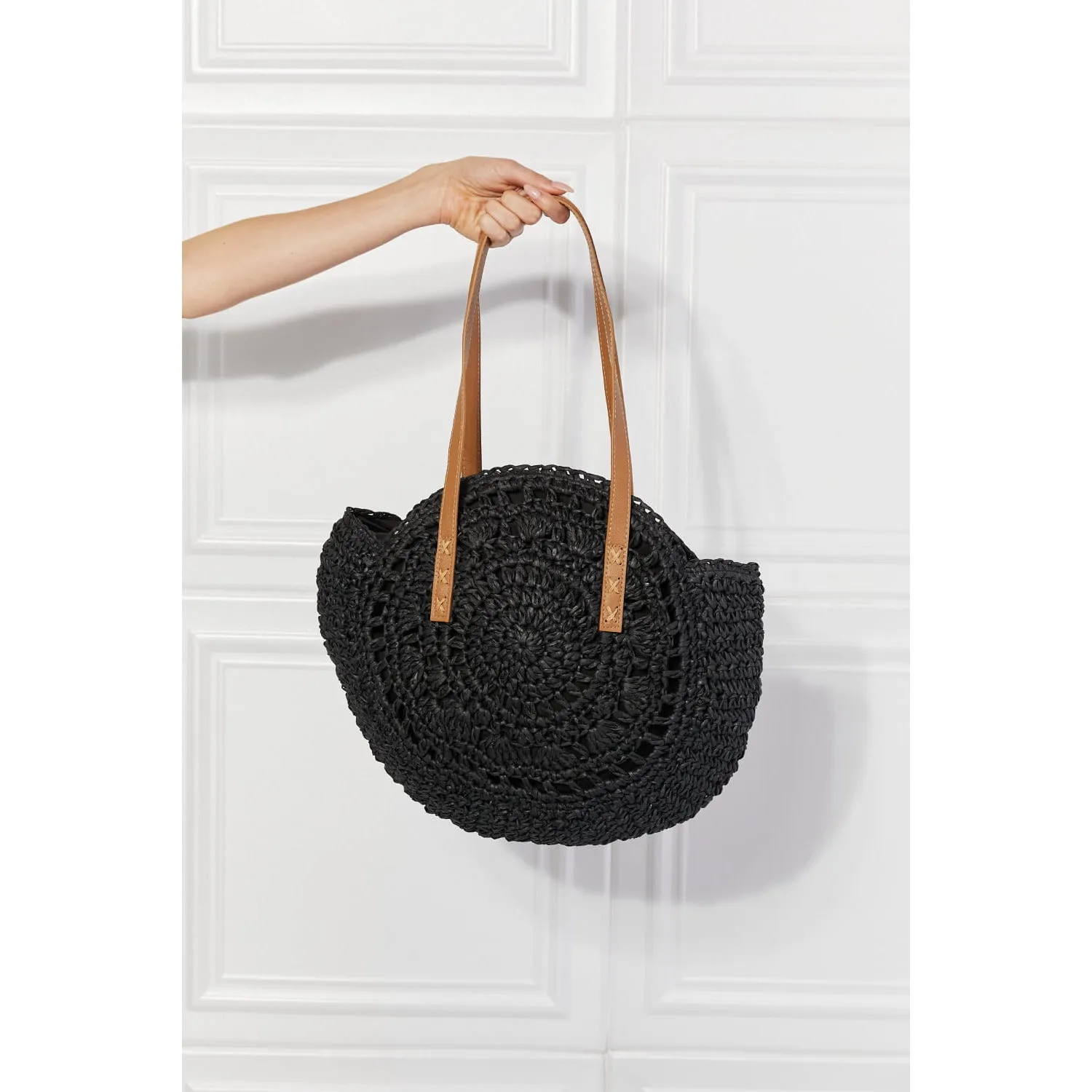 Justin Taylor C'est La Vie Crochet Handbag in Black