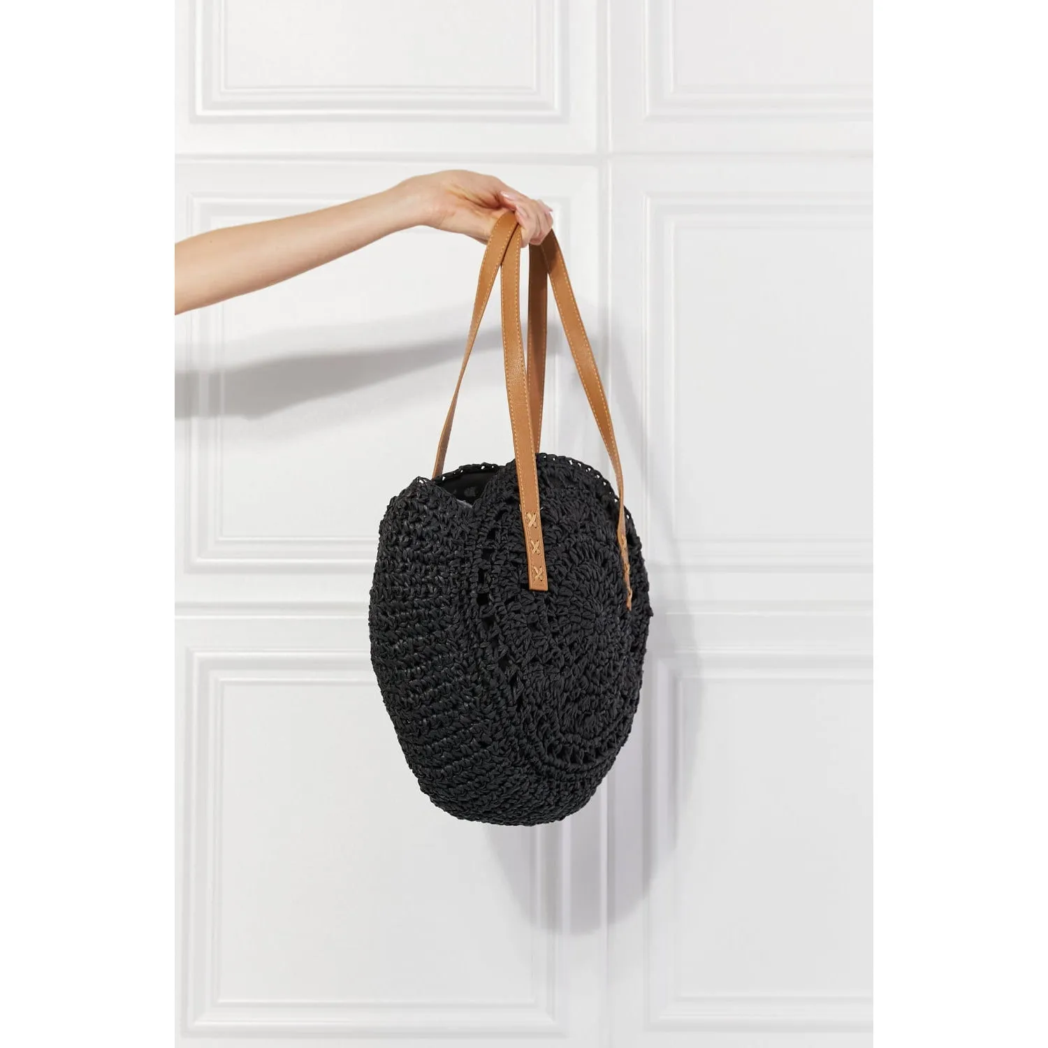 Justin Taylor C'est La Vie Crochet Handbag in Black
