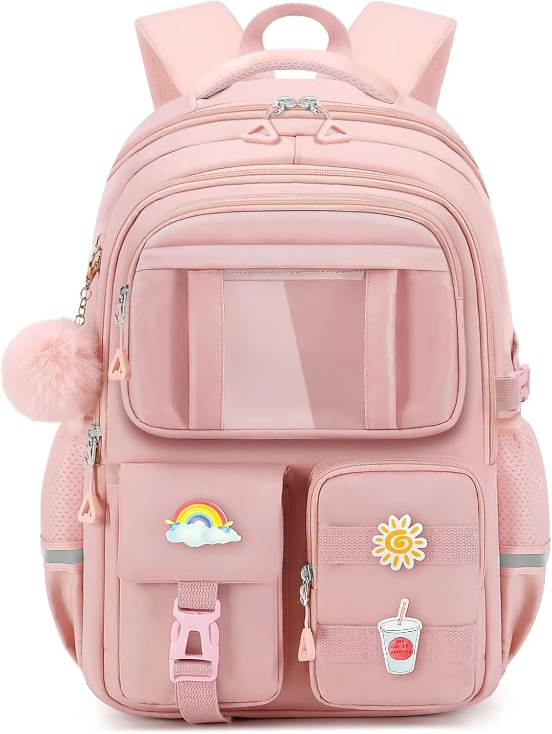 Kids Backpacks for Girls - Cute Girls Backpack for Kids Children Teens Elementary Middle School - 17″ Students Bookbag Travel Back Pack for Age 6-18
