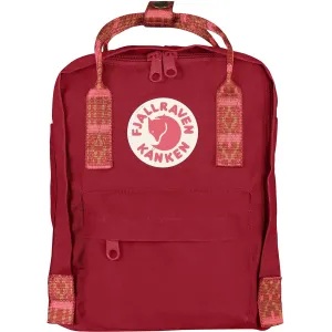 Kånken Mini Backpack - Deep Red / Folk Pattern