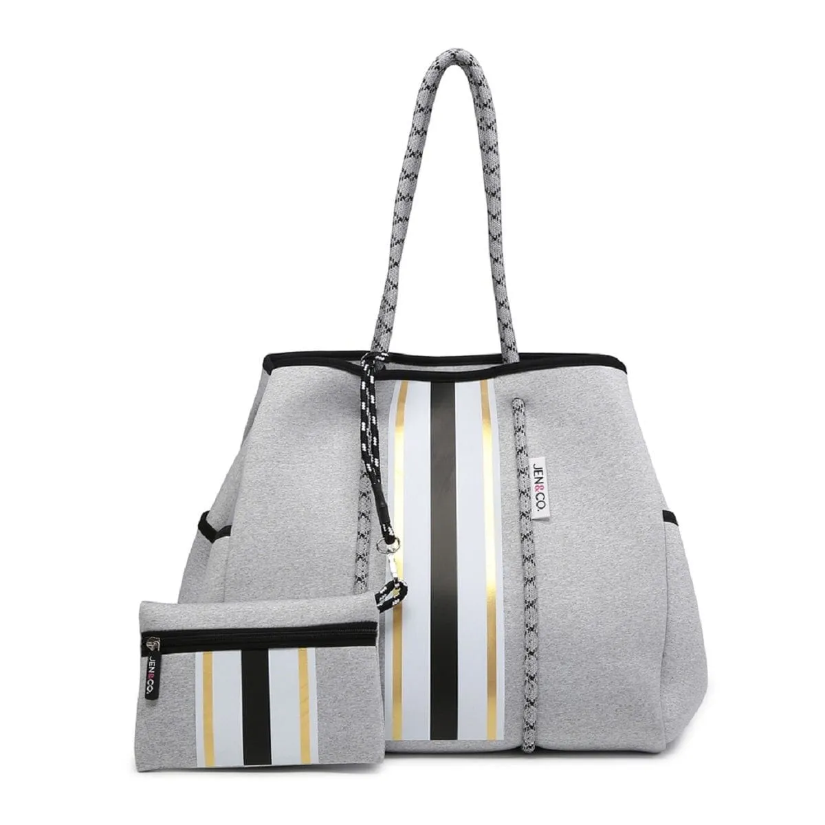 M2146STRP Neoprene Shoulder Tote w/ Pouch