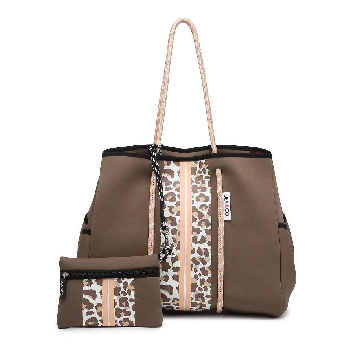 M2146STRP Neoprene Shoulder Tote w/ Pouch
