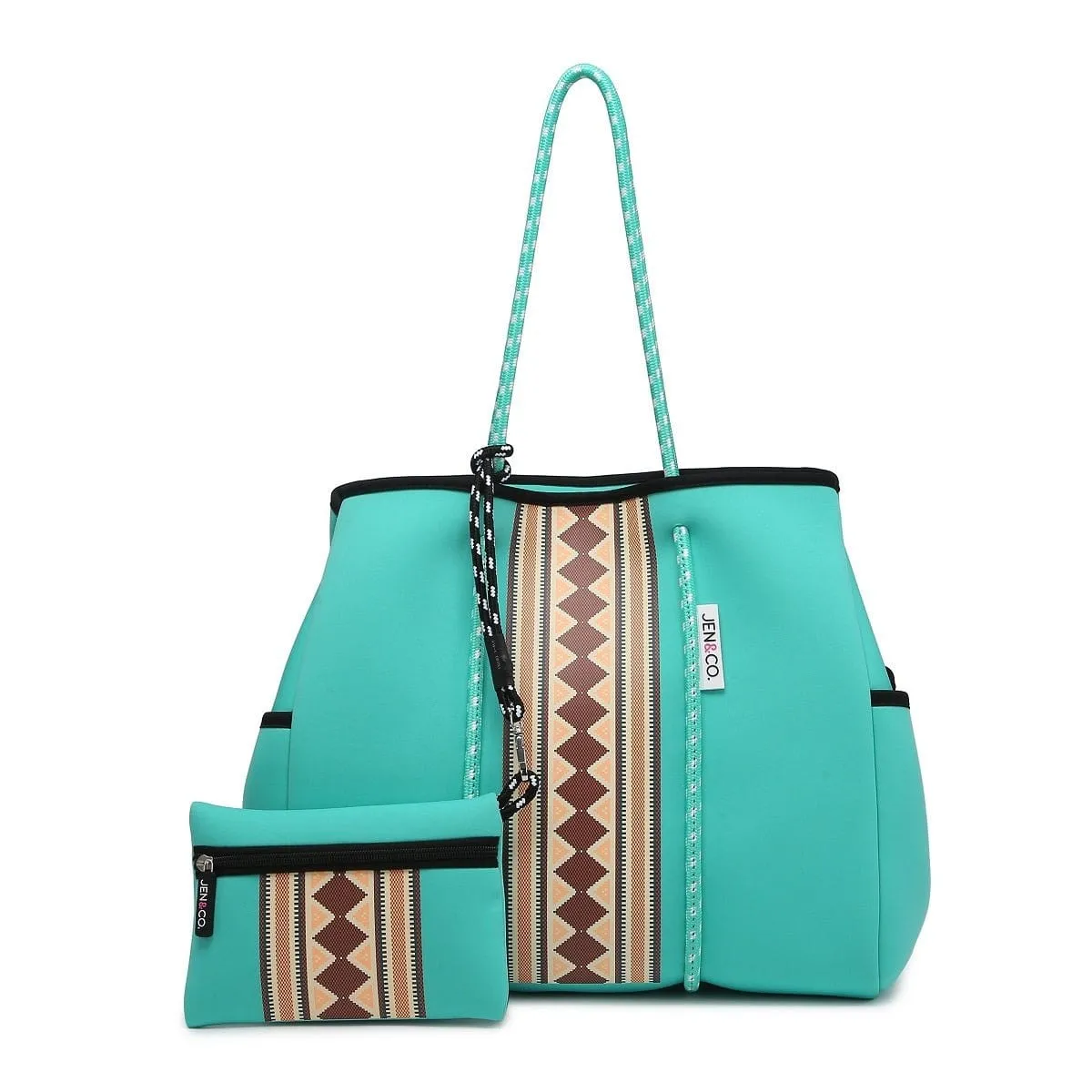 M2146STRP Neoprene Shoulder Tote w/ Pouch