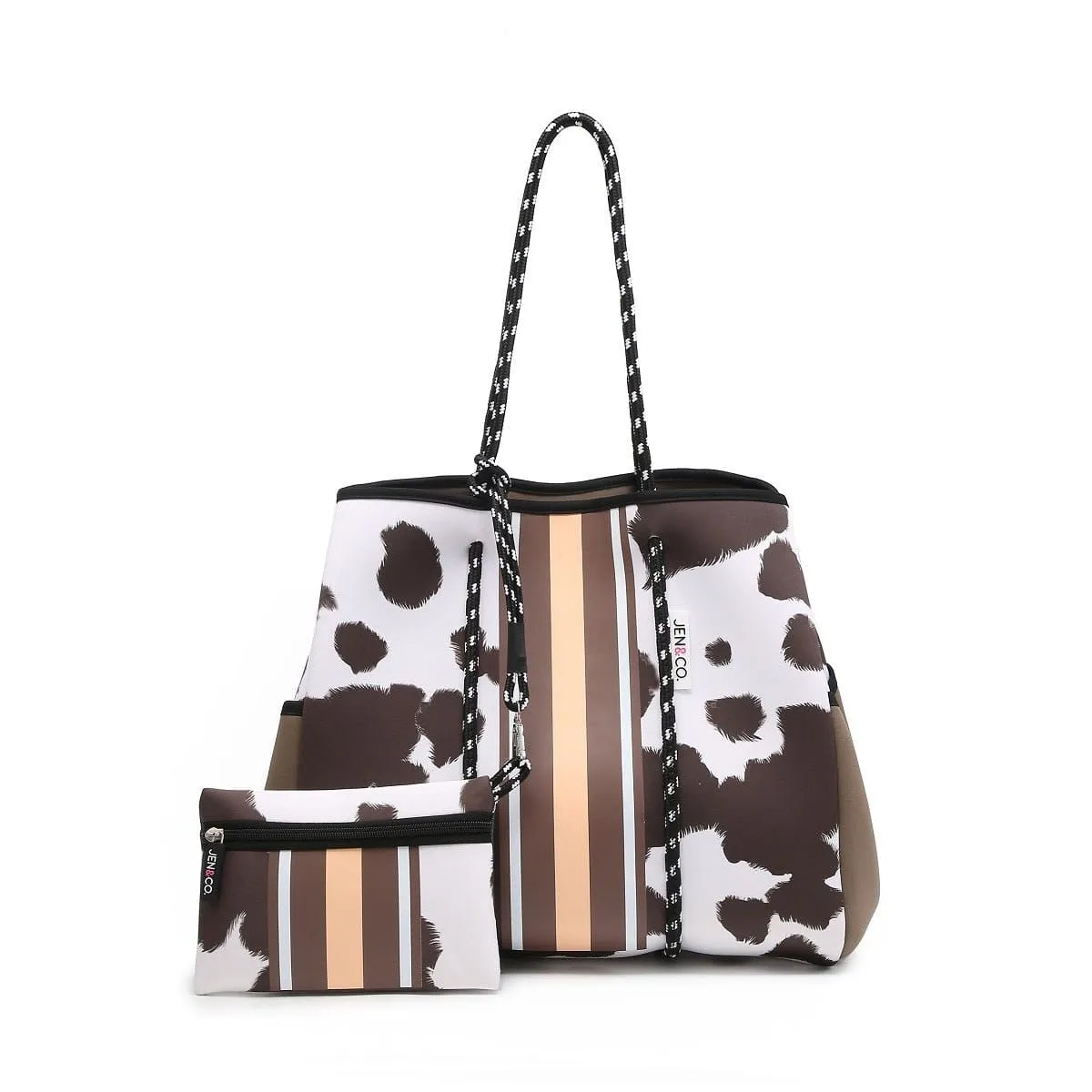 M2146STRP Neoprene Shoulder Tote w/ Pouch