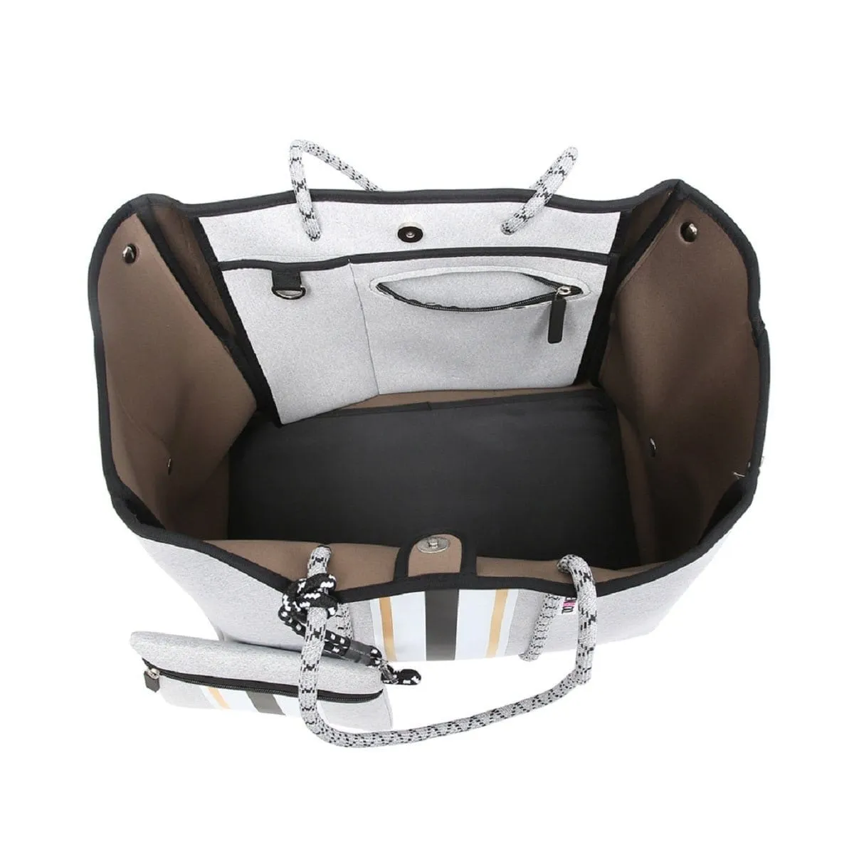 M2146STRP Neoprene Shoulder Tote w/ Pouch