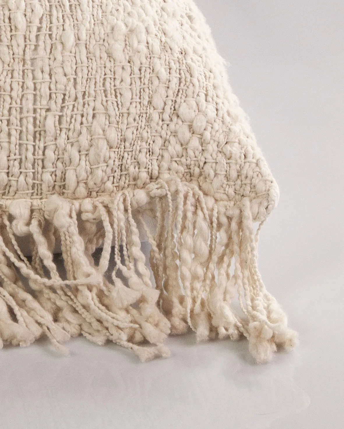 Open Weft Cotton Throw Pillow