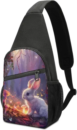 Rabbit Sling Bag Travel Daypack Crossbody Shoulder Backpack for Hiking Cycling