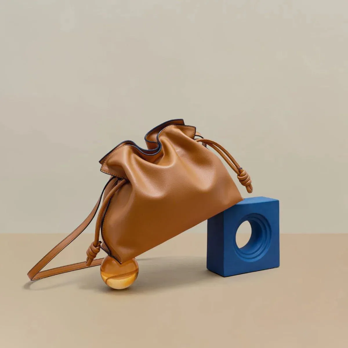 Simple Drawstring Folded Crossbody Bag