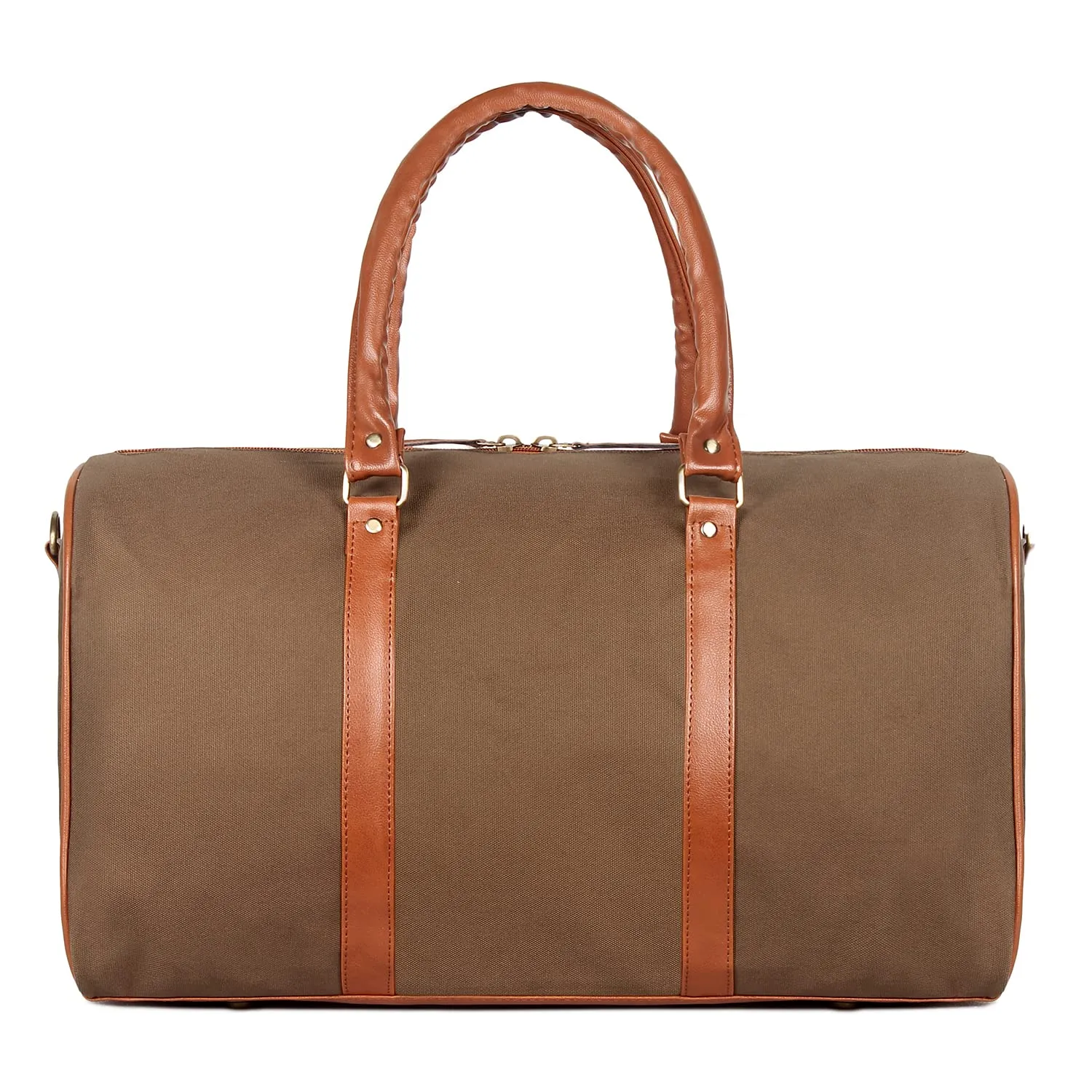 The Clownfish Concordia Men's and Women's 24 L Canvas Stylish and Spacious Storage Travel Duffle Bag Cabin Luggage (Mehendi)