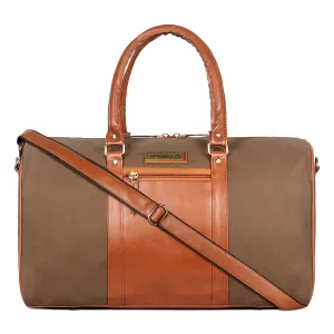 The Clownfish Concordia Men's and Women's 24 L Canvas Stylish and Spacious Storage Travel Duffle Bag Cabin Luggage (Mehendi)